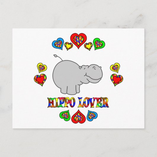 Hippo Lover Briefkaart (Voorkant)