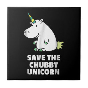 Hippo Lover Gift  Chubby Unicorn Hippo  Cute Hippo Tegeltje