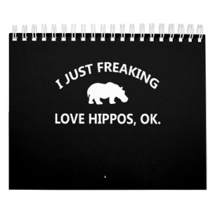 Hippo Lover Gift Ik ben gewoon dol op hippo oké Kalender