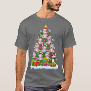 Hippo Lover Xmas Holiday Funny Hippopotamus T-shirt