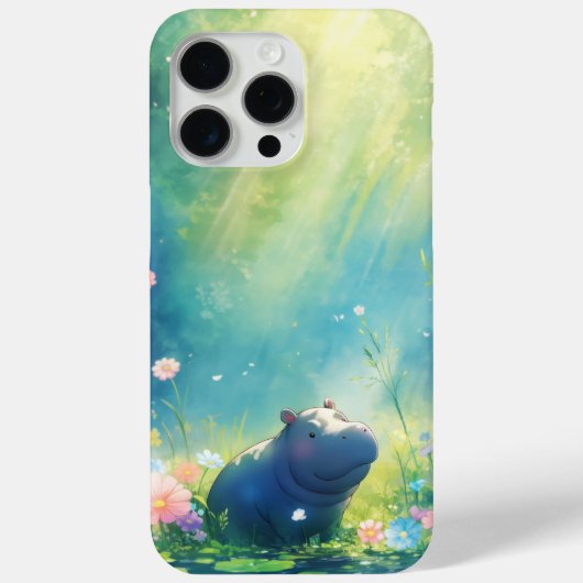 Hippo Magical Pond Meadow Case-Mate iPhone Case (Achterkant)