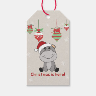 Hippo Merry Winter Animals Hippos Gift T Cadeaulabel