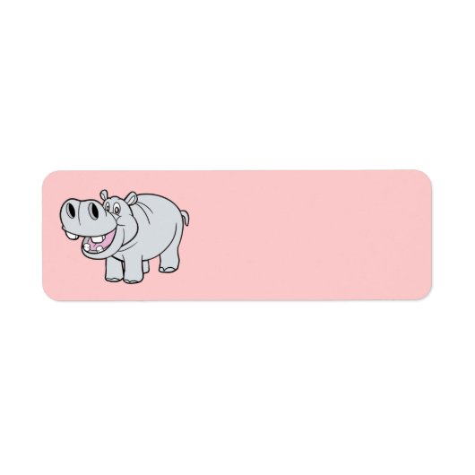 Hippo met animatie etiket (Voorkant)