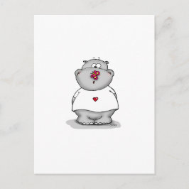 Hippo met Butterfly op zijn neus Briefkaart