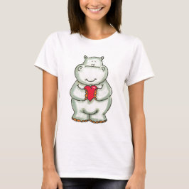 Hippo met hart t-shirt