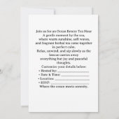  Hippo Ocean Breeze Tea Hour Invitation  Kaart (Achterkant)