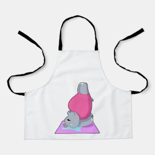 Hippo op Yoga Fitness Schort
