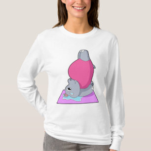 Hippo op Yoga Fitness T-shirt