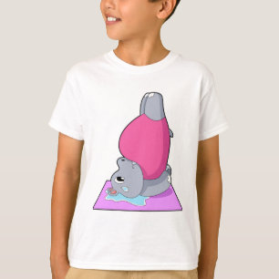 Hippo op Yoga Fitness T-shirt