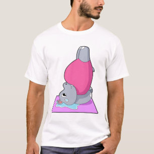 Hippo op Yoga Fitness T-shirt