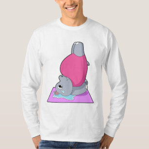 Hippo op Yoga Fitness T-shirt