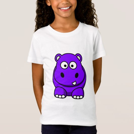 Hippo Paars T-shirt (Voorkant)