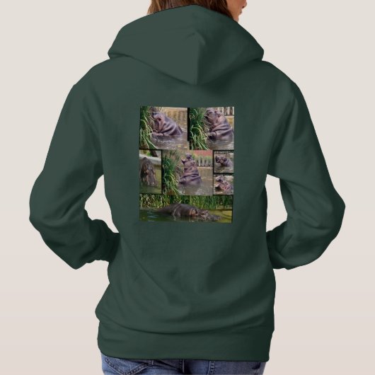 Hippo Photo Collage Hoodie (Achterkant)