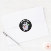 Hippo-pop-amus Funny Hippo Soda Pop Pun Dark BG Ronde Sticker (Envelop)