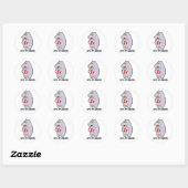 Hippo-pop-cornamus Funny Hippo Pun Ronde Sticker (Vel)