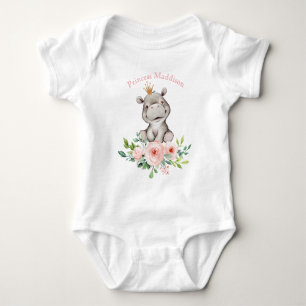 Hippo Prinses Baby Bodysuit