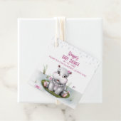 Hippo River Adventure Girl Baby shower Bedankjes Labels (In situ)