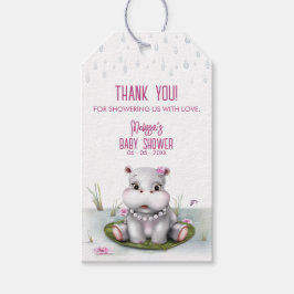 Hippo River Adventure Girl Baby shower Cadeaulabel