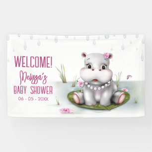 Hippo River Adventure Girl Baby shower Spandoek