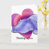 Hippo Romance Kaart (Gele Bloem)