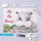 Hippo Roze Bloem Tissuepapier (Craft)