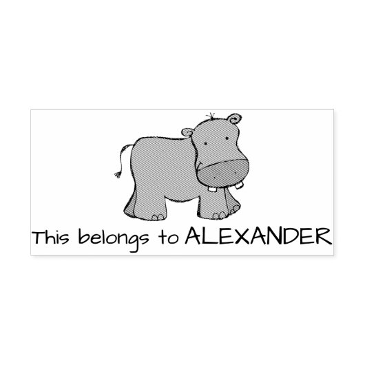 Hippo Rubberstempel (Afrduk)