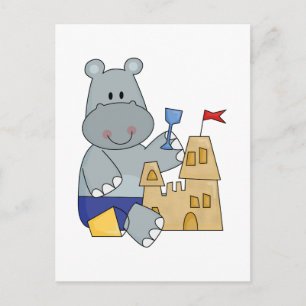 Hippo Sand Castle T-shirts en cadeautjes Briefkaart
