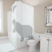 Hippo Shadow Silhouette Shadow Buddies in Shower Douchegordijn (In situ)