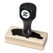 Hippo Silhouette Rubberstempel (Stempel)