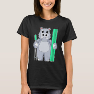 Hippo Skiën Wintersport T-shirt