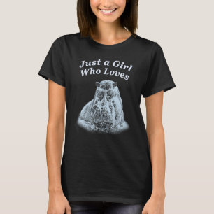 Hippo sluit Afbeelding met tekst gewoon een meisje T-shirt