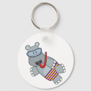 Hippo Snorkeler T-shirts en cadeautjes Sleutelhanger