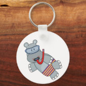 Hippo Snorkeler T-shirts en cadeautjes Sleutelhanger (Voorkant)