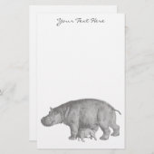  Hippo Stationery Briefpapier (Voorkant / Achterkant)