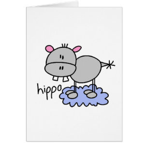 Hippo Stick Figuur Card
