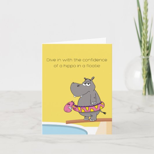 Hippo sur une carte flottante (Devant)