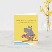 Hippo sur une carte flottante (Fleur jaune)