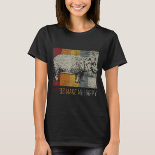 Hippo T-Shirt Hippopotames me rendre heureux Pachy