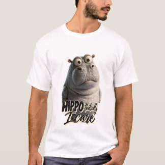 HIPPO-thetically, I Care – Funny Hippo Pun T-shirt