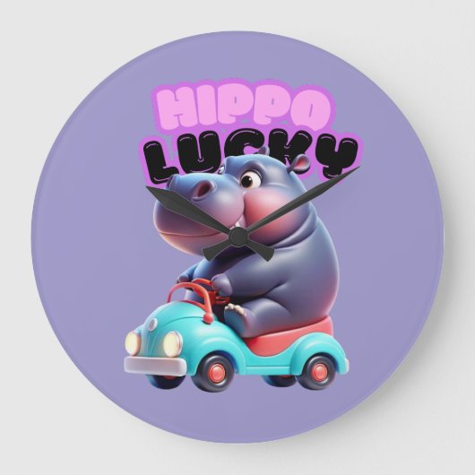 Hippo tijd wandklok grote klok (Voorkant)