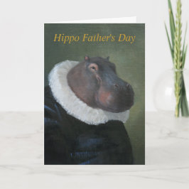 Hippo-Vaderdag-Wenskaart Kaart