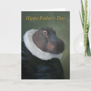 Hippo-Vaderdag-Wenskaart Kaart