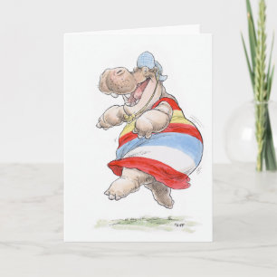 Hippo verjaardag! kaart