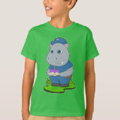 Hippo Verjaardagspolitie T-shirt (Voorkant)
