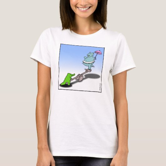 Hippo versus Crocodile T-shirt (Voorkant)