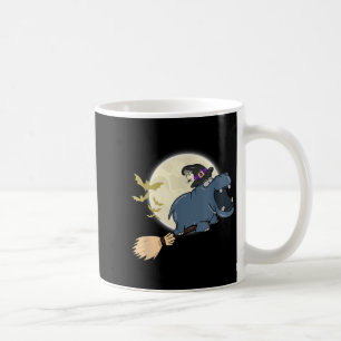 Hippo Witch Pet Riding Broom Stick Zoo Dierenliefd Koffiemok