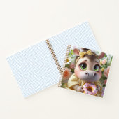 Hippo with a Donut, by Natasha Us   Notitieboek (Binnen)