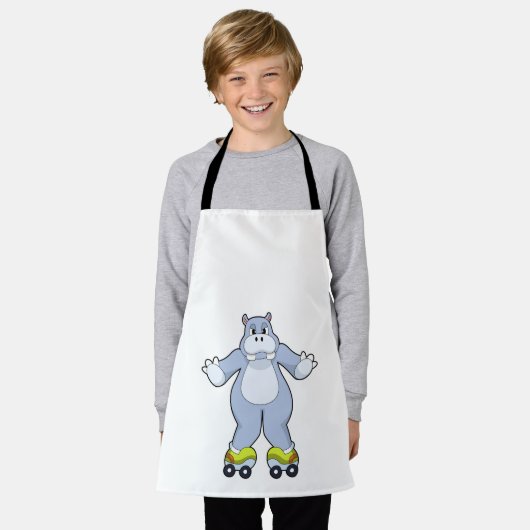 Hippo with Roller skates Schort (Gedragen)
