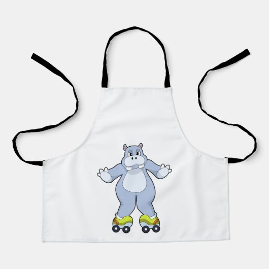Hippo with Roller skates Schort (Voorkant)