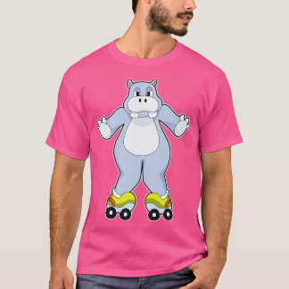 Hippo with Roller skates T-shirt